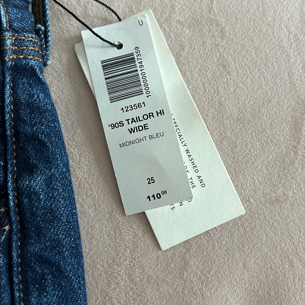 Aritzia Dark Blue Flare & Wide Leg Jeans - Picture 3 of 8